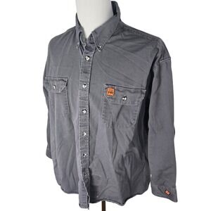 Wrangler FR Riggs Workwear Shirt XL HRC2 Flame Resistant NFPA 2112 Gray Utility